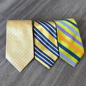 Paul Fredrick Silk 3 Tie Set Neckties